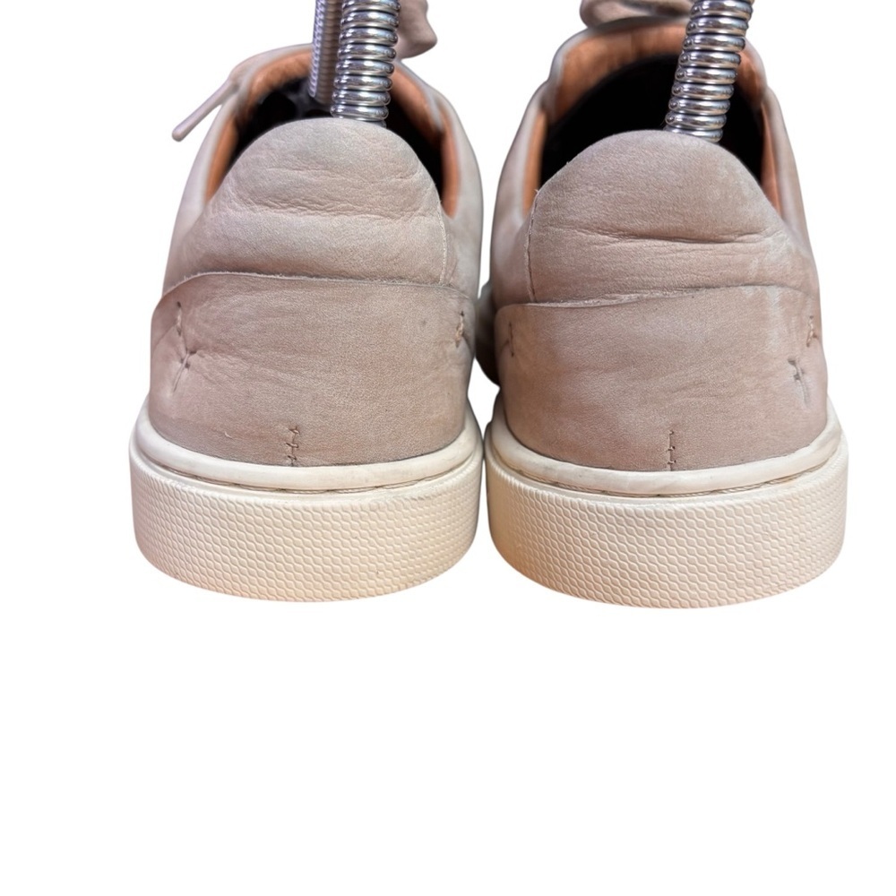 Frye Ivy Low Lace Leather Sneaker in taupe/lilac - Women’s Sz 6.5 - Picture 6 of 10